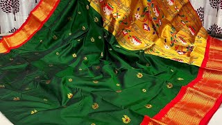 Pure Silk Kadiyal Border Paithani #kadiyalpaithani #puresilkpaithani