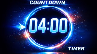 4 Minute Countdown Timer ⏳ | 240 Second Timer (No Sound)