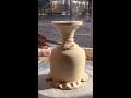 도자기 고블렛잔 와인잔 물레정형 굽깎기 pottery goblet mug wine cup wheel trimming