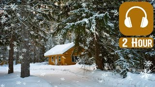 Peaceful Cabin in a Winter Storm Ambience 🎧ASMR (Calm Snowfall)