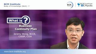 BCM Institute, BCMpedia - What is Business Continuity Plan?