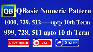 Qbasic Numeric Pattern ||Numeric Pattern In Qbasic ||Qbasic Pattern In Hindi