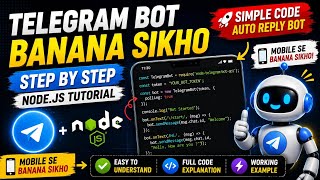 Telegram Bot Tutorial For Beginners | Part 1 | Node js Tutorial