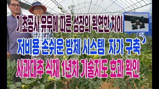 바닥 노멀칭 하우스 사과대추 식재 1년생 기술지도(화성편2) - 농약살포기 직접 설치로 적은 비용으로 손쉽게 방제 가능