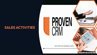 Proven Learning Series: Understanding Sales Activities in Proven CRM