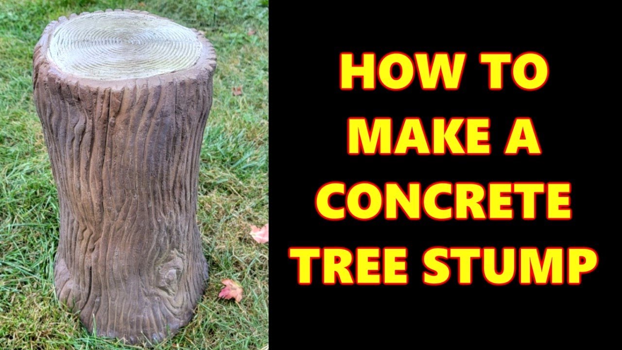 How To Make A Concrete Tree Stump Youtube