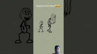 Shakira from Ohio 🧐🧐 funny video #shorts  #animation #4kmeme #cartoon #memes #comedy #funny #shorts