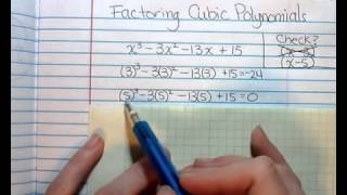 2D.13 Factoring Cubic Polynomials