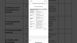 Esol Level1 Writing Criteria