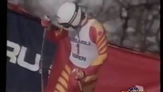 Karl Alpiger wins downhill (Aspen 1989)