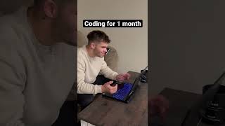 Coding for 1 Month Versus 1 Year #shorts #coding
