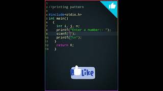 #75🖥🖲C pattern program🖥 C Language Tutorial👨🏫📂📓#shorts #programming