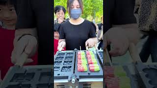 家鄉美食特寫：糖葫蘆串串糕的香甜誘人～ Streetfood!💖😍 #shorts