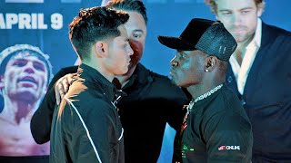 RYAN GARCIA FIRST FACE OFF WITH EMMANUEL TAGOE - BOTH SIZE EACH OTHER UP AHEAD OF FIGHT IN LA!