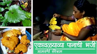 एकावळ्याच्या पानाची भजी | कोकणातील रानभाजी | Malvani Special Recipe | Devgad, Sindhudurg