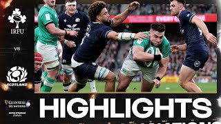 HIGHLIGHTS | ☘️ IRELAND V SCOTLAND 🏴󠁧󠁢󠁳󠁣󠁴󠁿 | 2024 GUINNESS MEN'S SIX NATIONS RUGBY