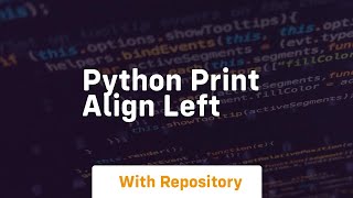 python print align left