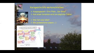 Kurzgeschichte mit zwei guten Tipps, wenn man sie weiterdenkt und -schreibt: Otto Flake, \