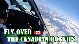 Canadian Rockies from 38,000 feet || One Hour Magnificent view of Canadian Rocky Mountains