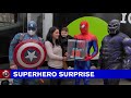 3-year-old boy with cancer receives special delivery from superheroes