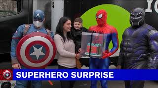 3-year-old boy with cancer receives special delivery from superheroes