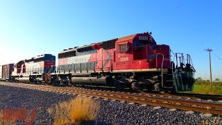 Ferromex 3208 y 3221 El TIRLAG Rumbo Norte Mancuerna de SD40-2 en León, Guanajuato. México NOAS_5