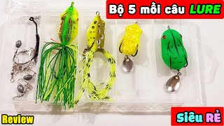 Bộ 5 mồi câu giả lure (giá siêu rẻ) trên Lazada câu được cá không?