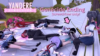 Genocide Ending w/ only screwdriver (Yandere Simulator)