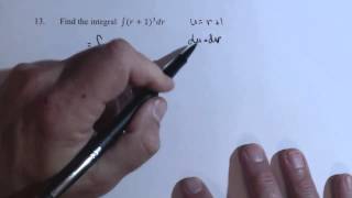 Indefinite Integral with U Substitution F13