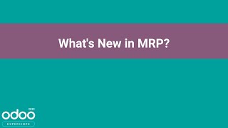 What's New in MRP?