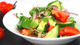 Simple Avocado Salad - Avocado and Tomato Salad - Easy Salad Recipe - LALA Cooking