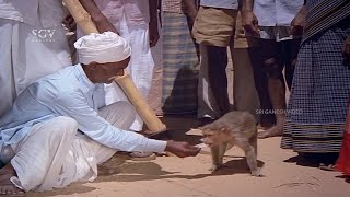 Maruthi Monkey Catches Thief During Event | Thayiya Hone Kannada Movie Scene | Sumalatha