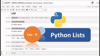 Python Tutorial - 9 | Python Lists | Python Tutorial for Beginners