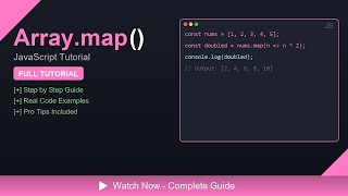 🎓 Array.map() - Complete JavaScript Tutorial