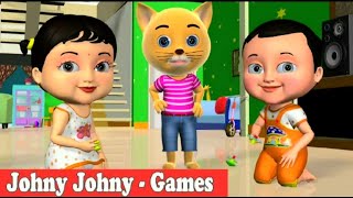 Johny Johny Yes Papa Sports   Games Nursery Rhyme   3D  Rhymes   Songs for Children