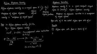 Affine Algebraic Variety and Algebraic Variety