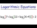 Solving Complex Logarithmic Equations