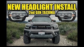 Alpha Rex Nova Series Headlight Install on 2nd Gen Toyota Tacoma + How to Change DRL Amber or White!