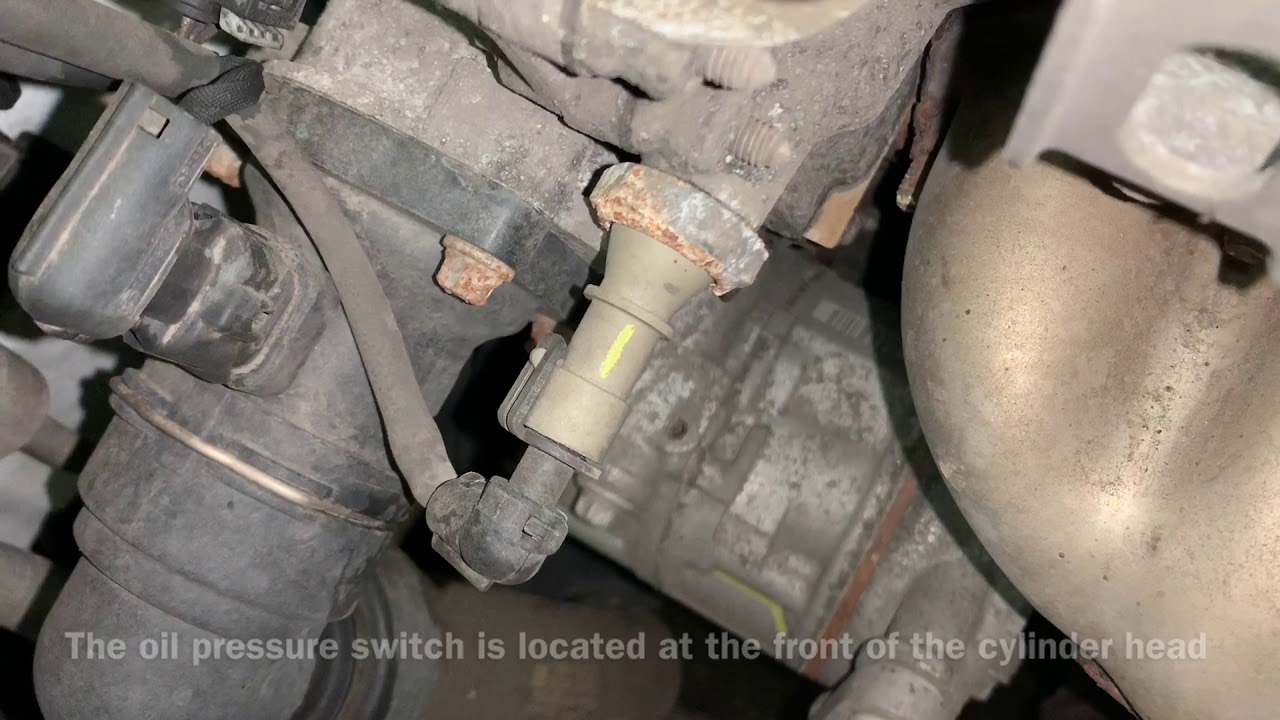 Vauxhall Opel Corsa 2013 Oil Pressure Switch Location - YouTube