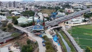 2023.01.25 PM17:25 空拍國1大雅交流道車流順暢 台74線順暢 銜接工程年假停工 大家新年快樂！