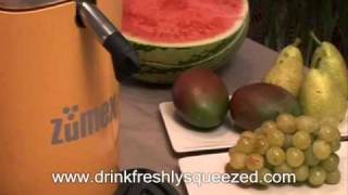 Zumex Multifruit juicer for all solid fruits and vegetables.