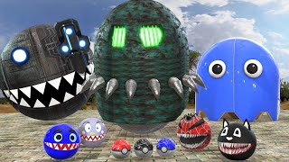 PACMAN VS ROBOT PACMAN VS MONSTER PACMAN USE POKEMON NEW ADVENTURE FUN FIGHT