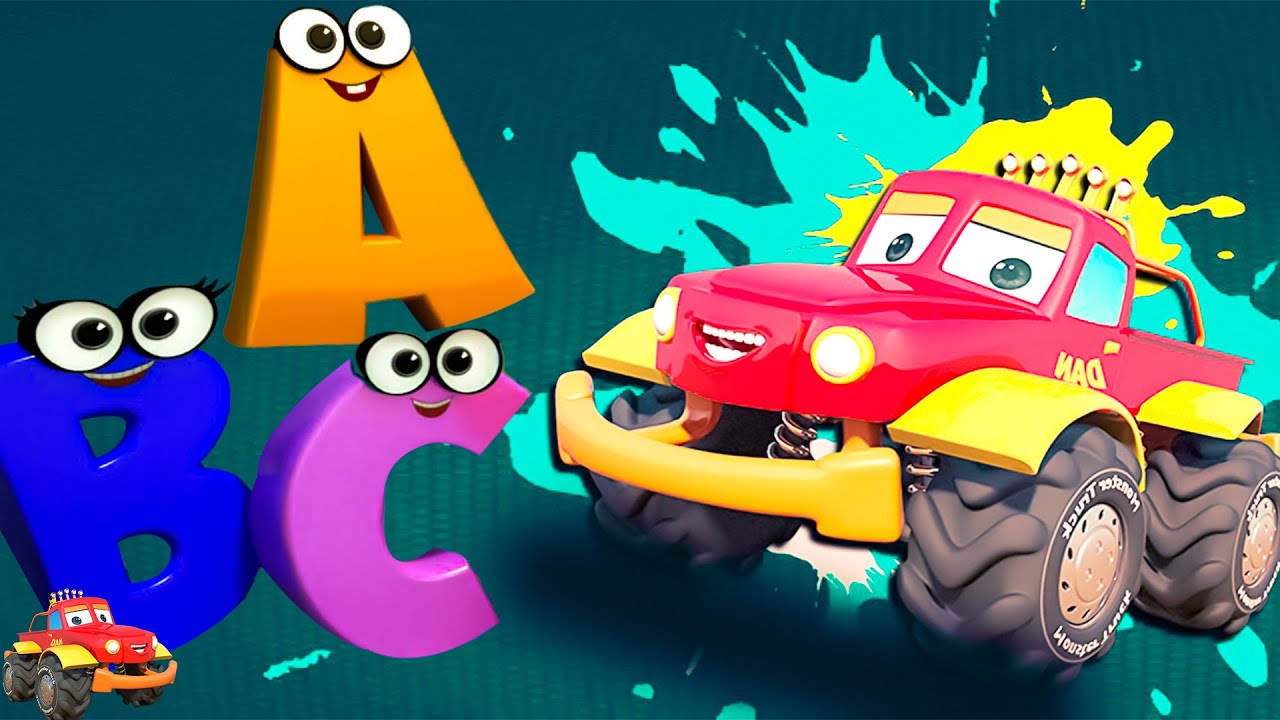 Learn ABC With Monster Truck Dan + More Amazing Cartoon Videos For Kids ...