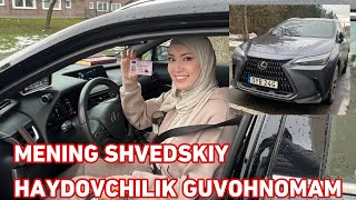 MENING SHVEDSKIY HAYDOVCHILIK GUVOHNOMAM💕🇸🇪 BIZNING HAYOTIMIZ SHVEDCIYADA- ONAM BILAN UCHRASHTIK