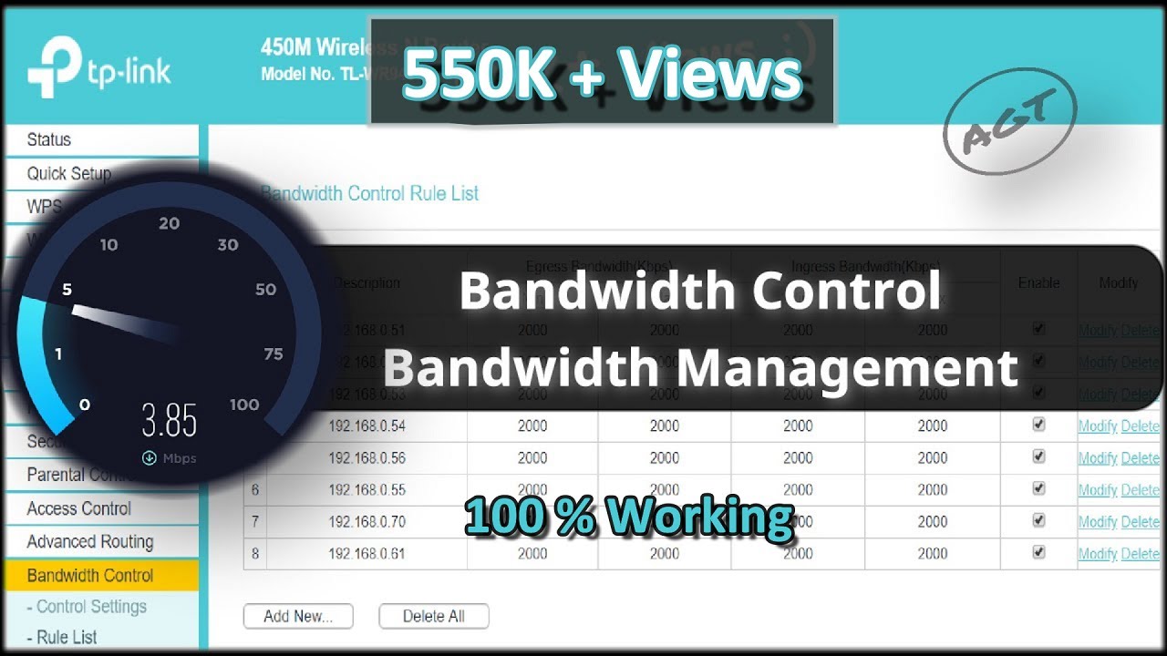 TP-Link Router Bandwidth Control / Bandwidth Management Settings (Set ...