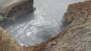 Iceland Steam vents and boiling mud pools.