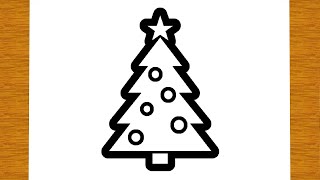 HOW TO DRAW A CHRISTMAS TREE | Easy drawings