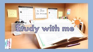 [study with me 실시간⏰20.02.12] 공시생 스터디윗미💡| 실시간 공부 | 빗소리ASMR☔| Alarm | 같이 공부해요| 글로리 Glolee