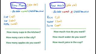 شرح قاعده الإنجليزي How much / How many بدقيقه واحده!✏️🤩