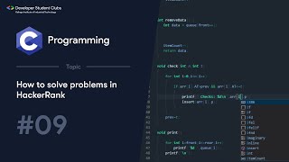 9. How to solve problems on HackerRank | C Tutorials | DSC KIIT